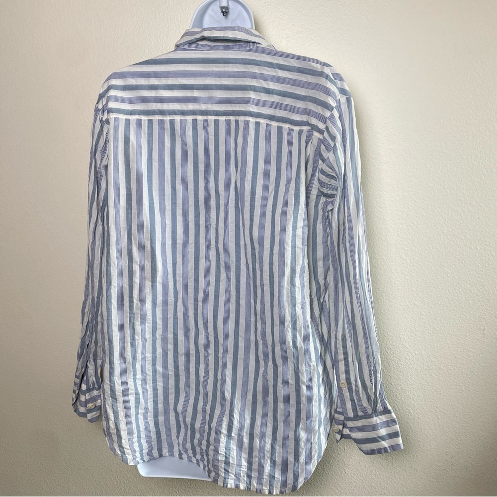 Madewell Button Down Striped Collared Cotton Shirt - image 2